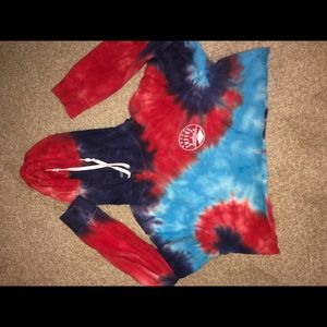 Tye dye cropped hoodie